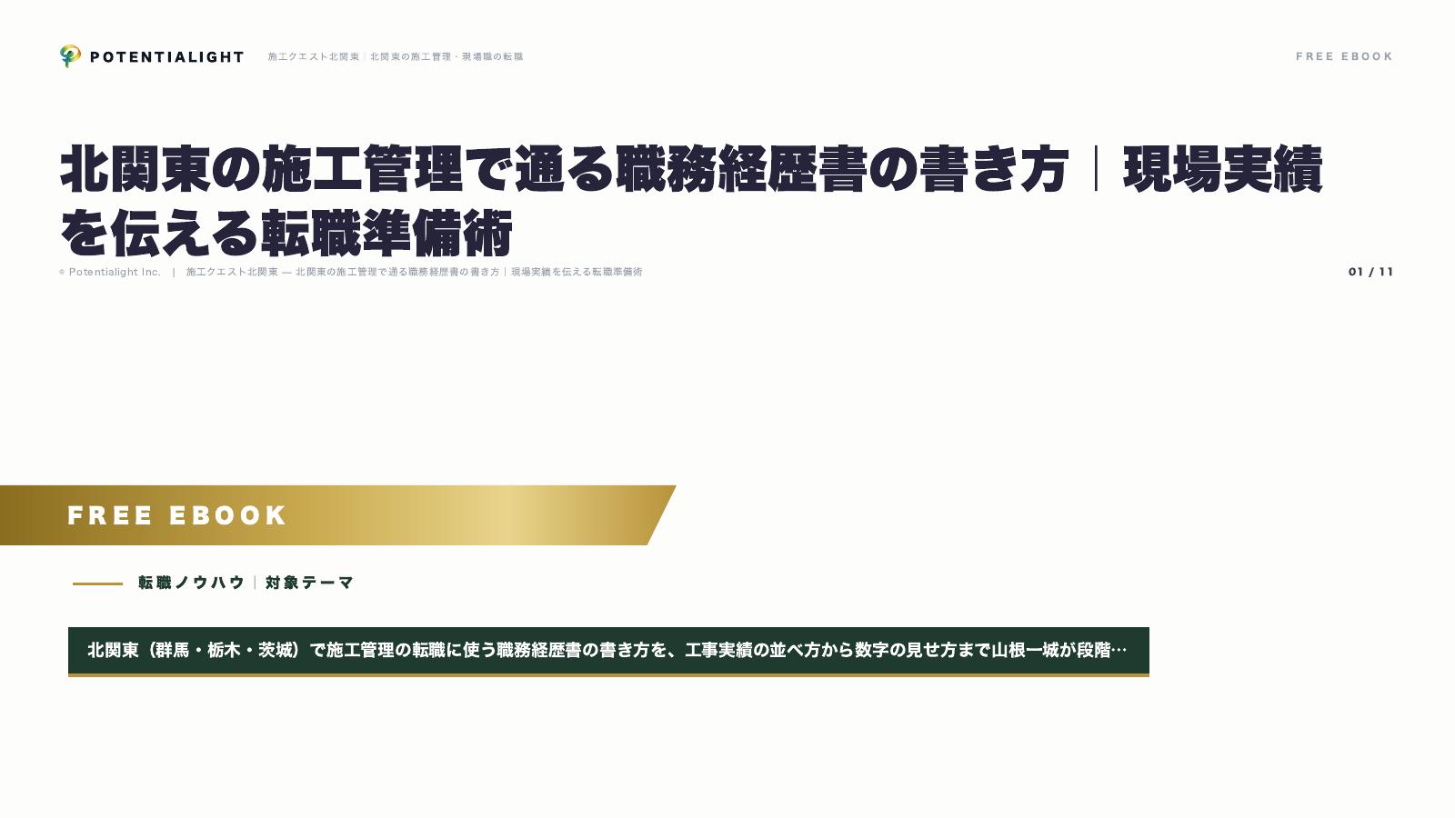 職務経歴書の書き方 eBook表紙